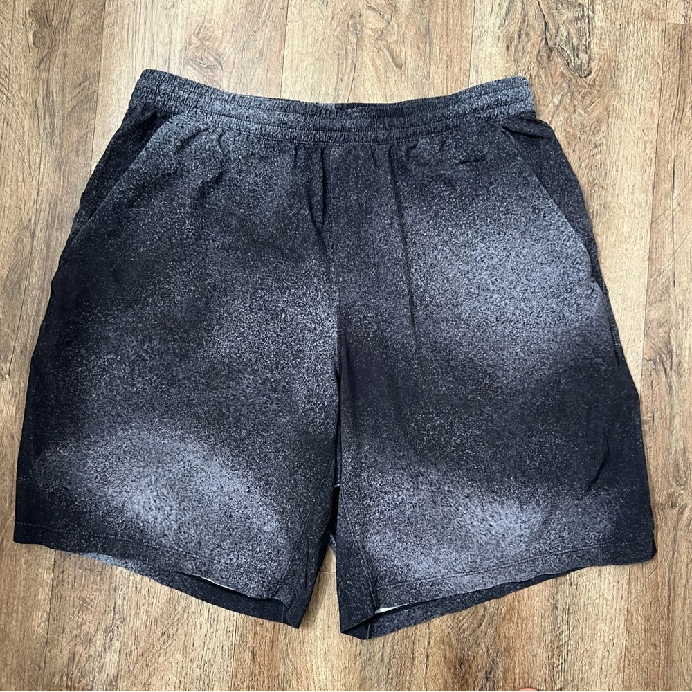 Lululemon Pace Breaker Short *Linerless 9" Ocean Spray Ice Grey Black Size‎ L